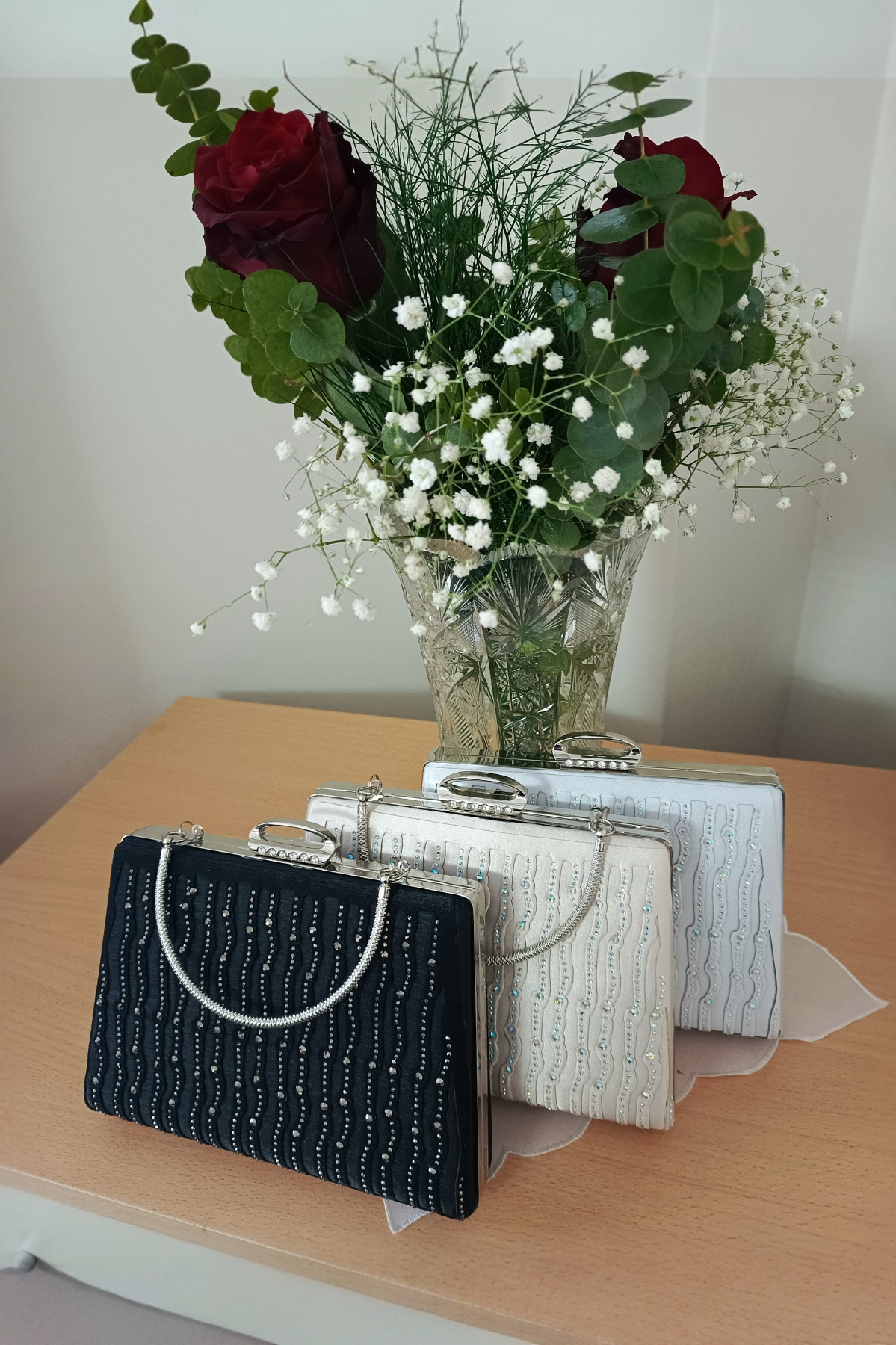 Ten Lazer Taşlı Abiye Çanta - Özel Tasarım