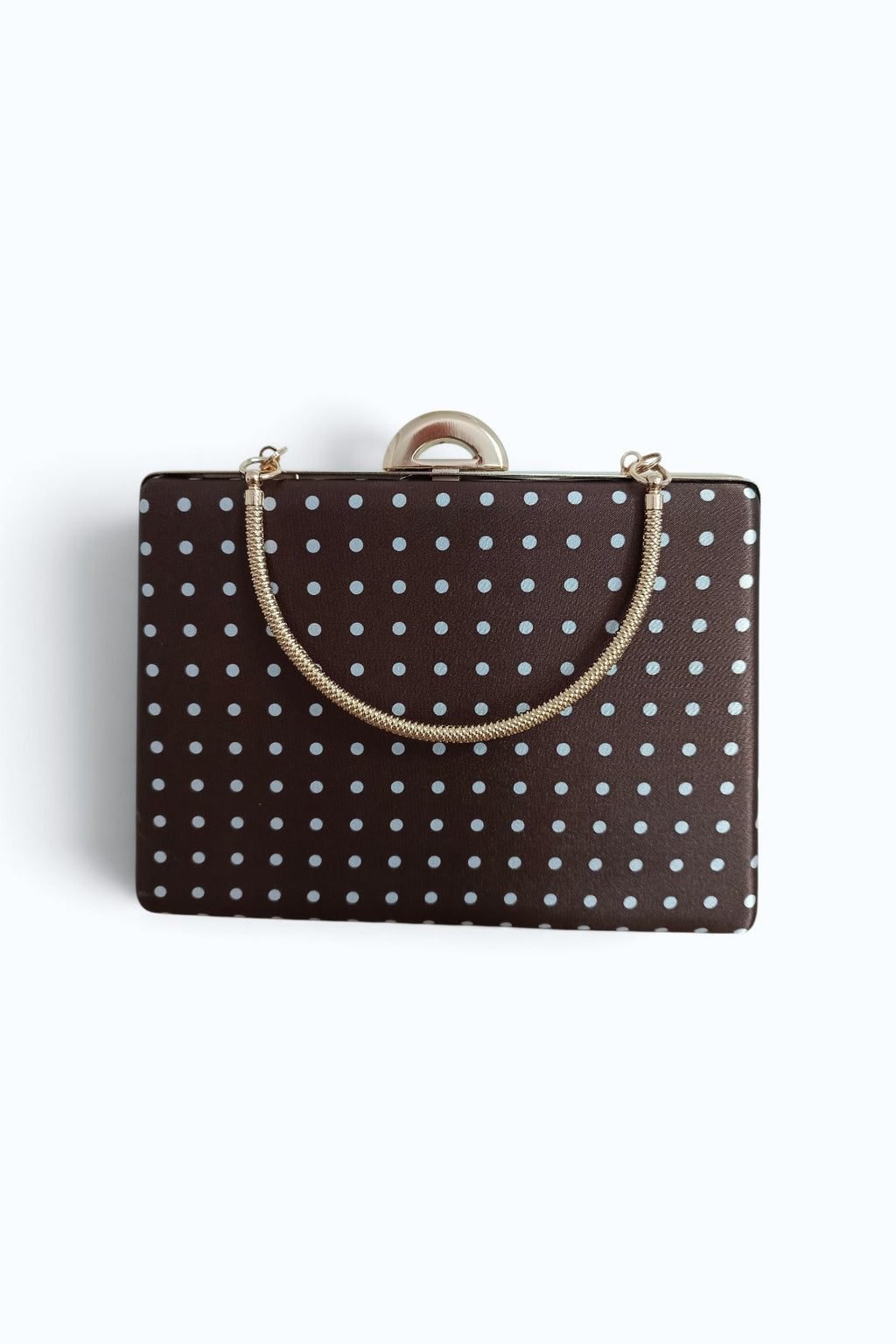 Brown Polka Dot Evening Bag