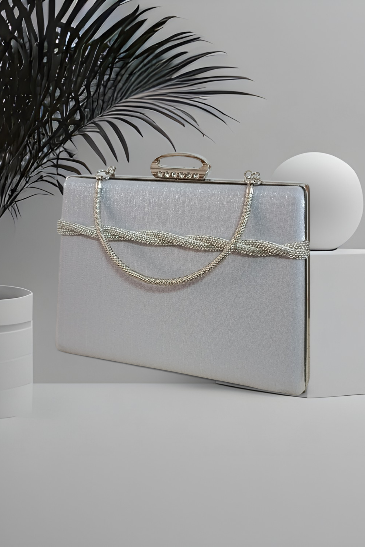 Silber verzierte Abendtasche – Maßanfertigung